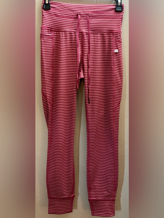 HALARA Pants - HALARA Red & White Striped Leggings with Drawstring Waist